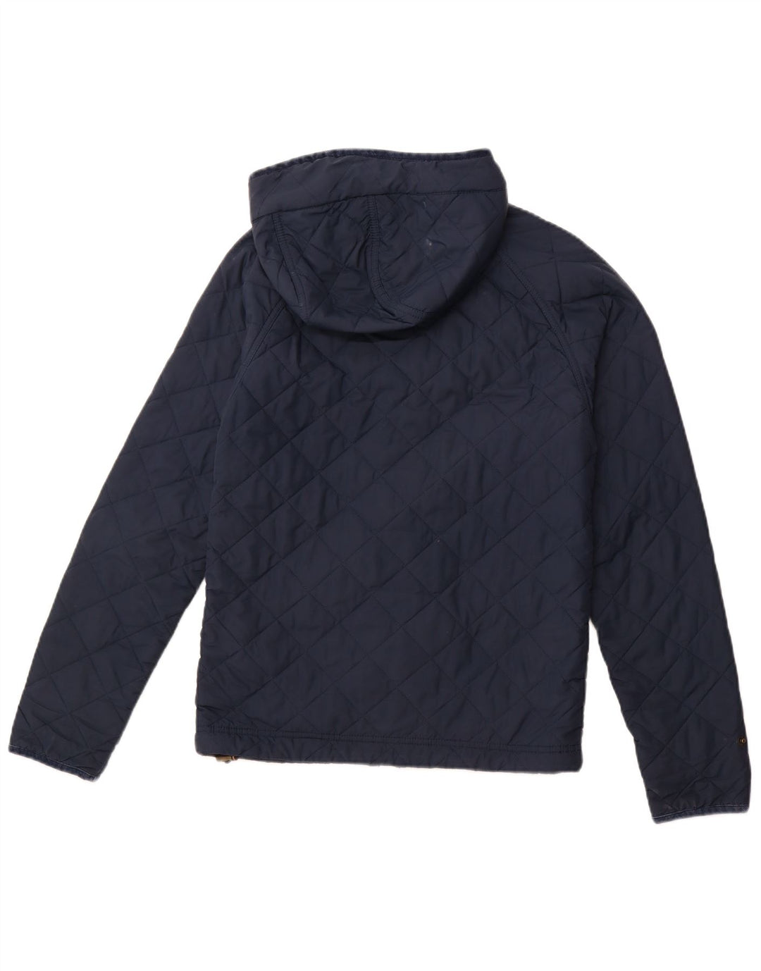 Jaqueta masculina acolchoada com capuz JACK WILLS UK 34 XS azul marinho poliéster