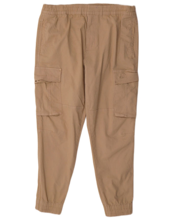Zara Mens Joggers Cargo Calças EU 44 Grande W34 L29 Algodão Bege