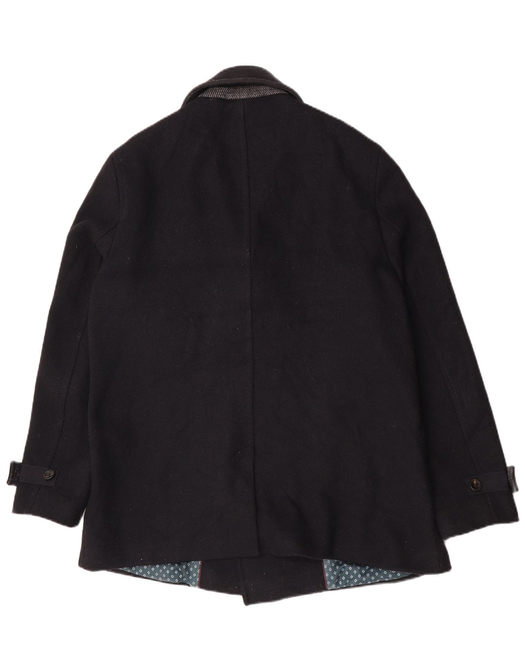 Casaco masculino Ted Baker ervilha tamanho 6 2XL lã preta