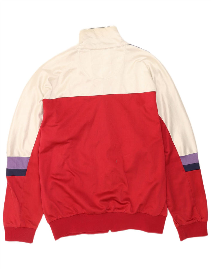 Asics Mens Graphic Tracksuit Top Jacket IT 52 Grande bloco colorido vermelho