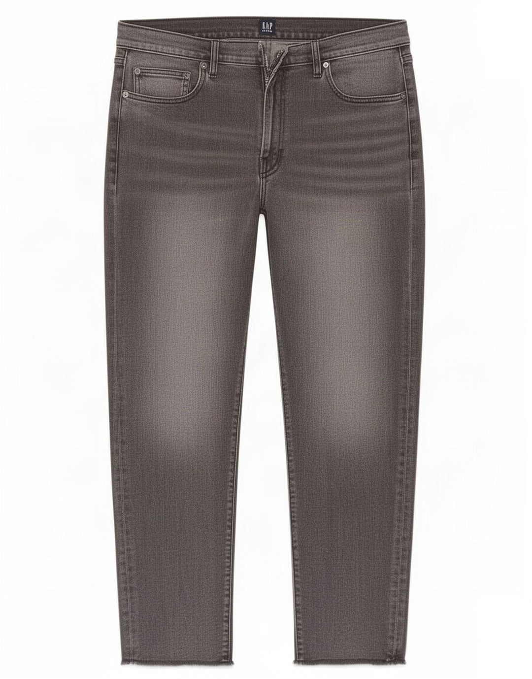 Jeans recortados masculinos Gap W30 L26 algodão cinza
