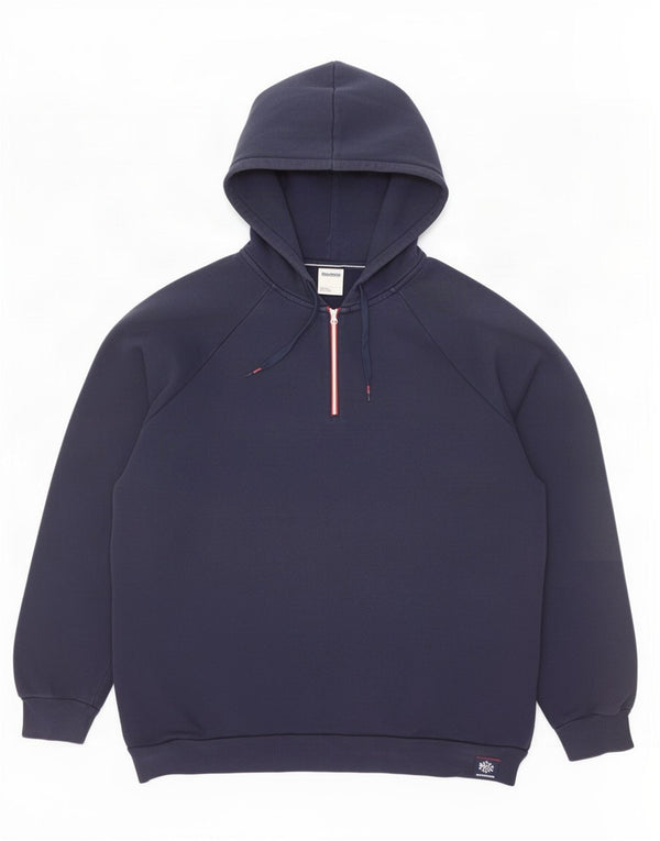 Reebok Mens Hoodie Jumper 2XL Algodão Azul Marinho