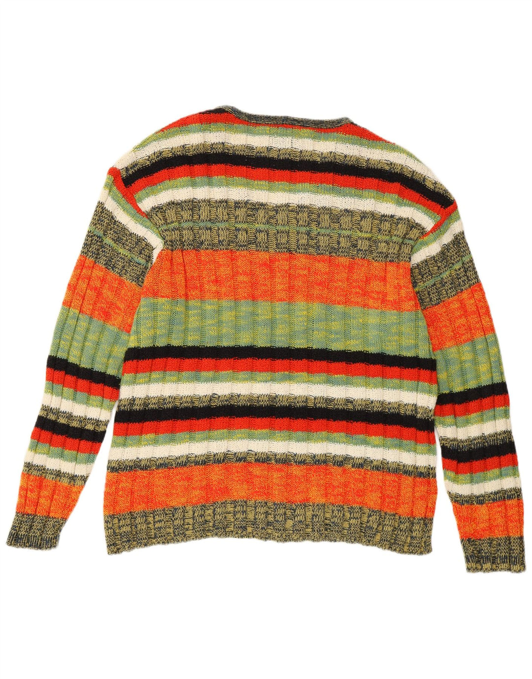 Suéter masculino Foxhound com decote em V XL de algodão listrado multicolorido