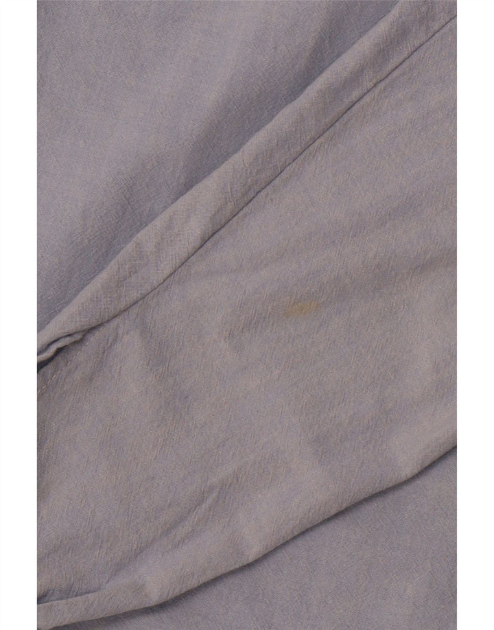 Camisa feminina VINTAGE UK 18 XL azul floral algodão retrô