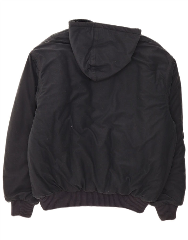 Jaqueta acolchoada com capuz masculina Polar King UK 42 XL poliéster azul marinho