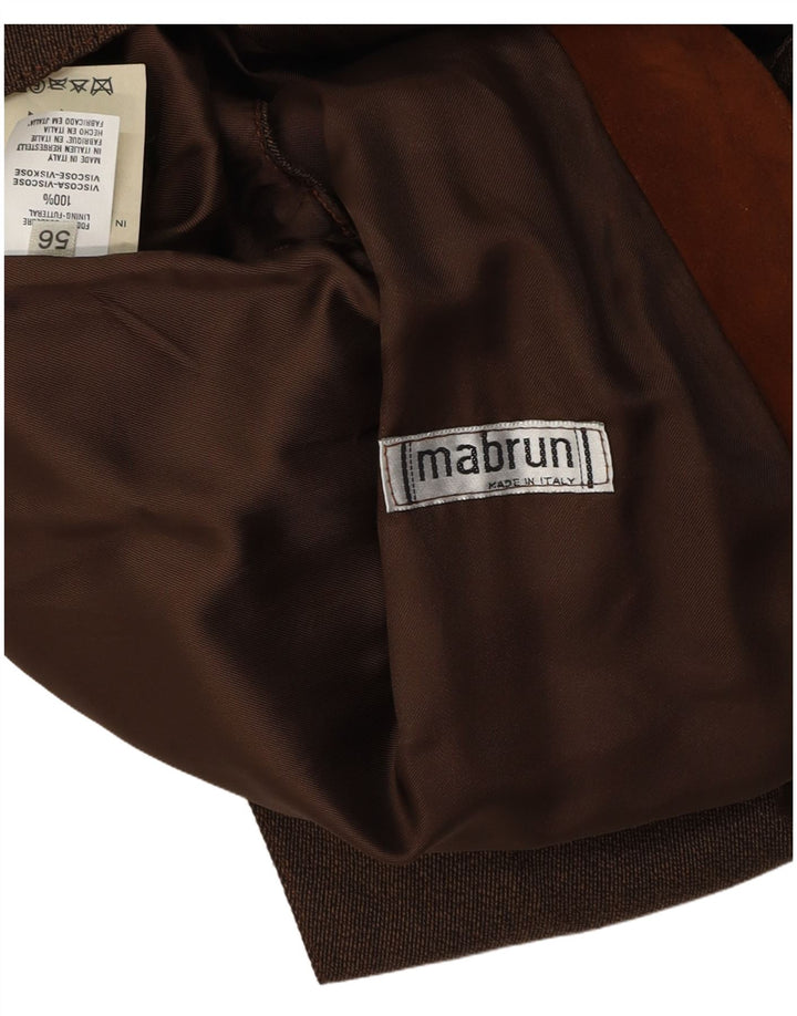 Colete masculino de camurça Mabrun IT 56 XL couro marrom