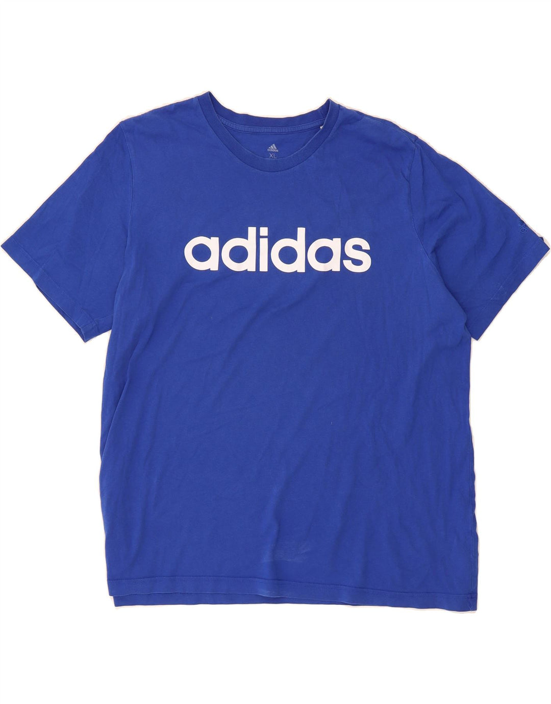 ADIDAS Mens Graphic T-Shirt Top XL Blue Cotton Vintage Adidas and Second-Hand Adidas from Messina Hembry 