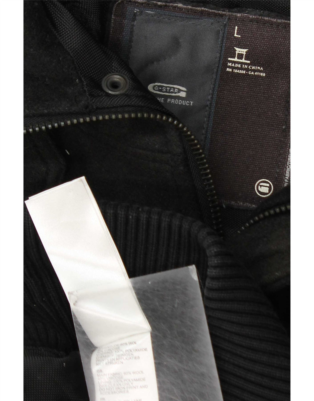 Jaqueta bomber masculina com capuz G-Star UK 40 grande lã xadrez preta
