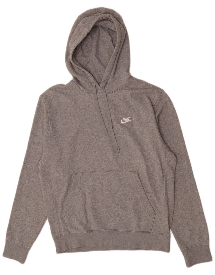 Jumper com capuz masculino Nike pequeno algodão manchado cinza