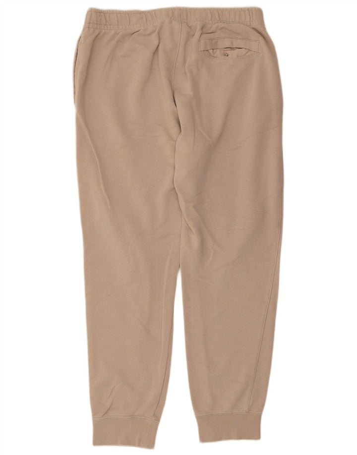 Calça de treino masculina Nike joggers grande algodão bege