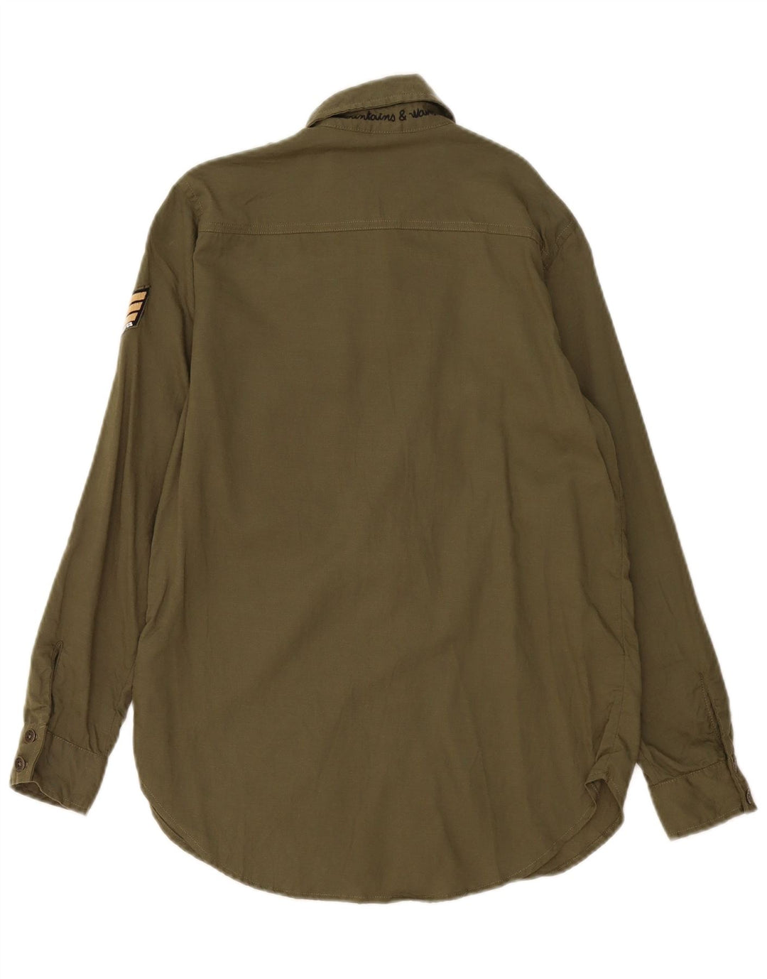 Camisa militar feminina Roxy US 4 Small Khaki Lyocell
