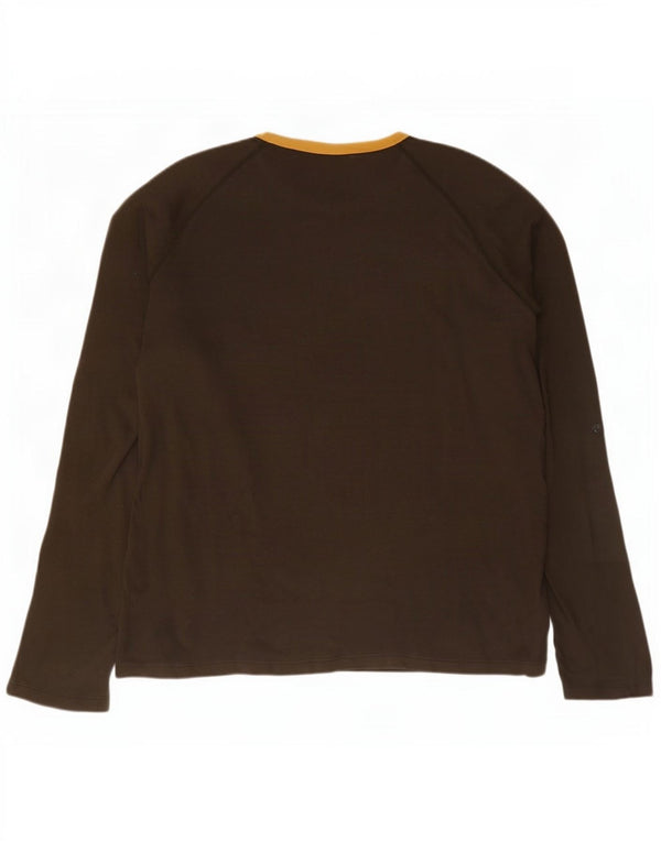 Woolrich masculino gráfico top manga comprida 2XL algodão marrom