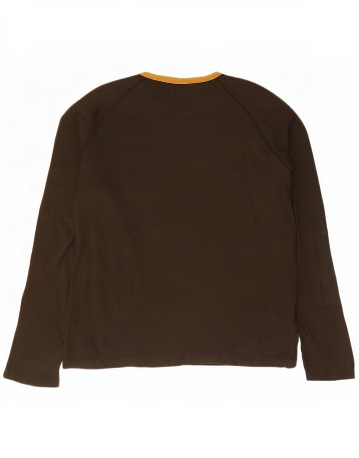 Woolrich masculino gráfico top manga comprida 2XL algodão marrom