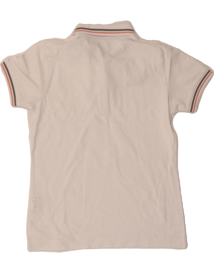 KAPPA Womens Polo Shirt UK 14 Large White Cotton Vintage Kappa and Second-Hand Kappa from Messina Hembry 