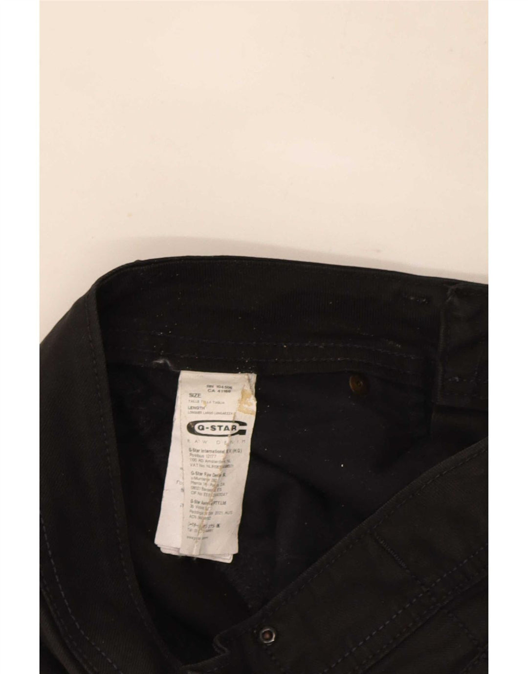 Jeans retos femininos G-Star W29 L34 algodão preto