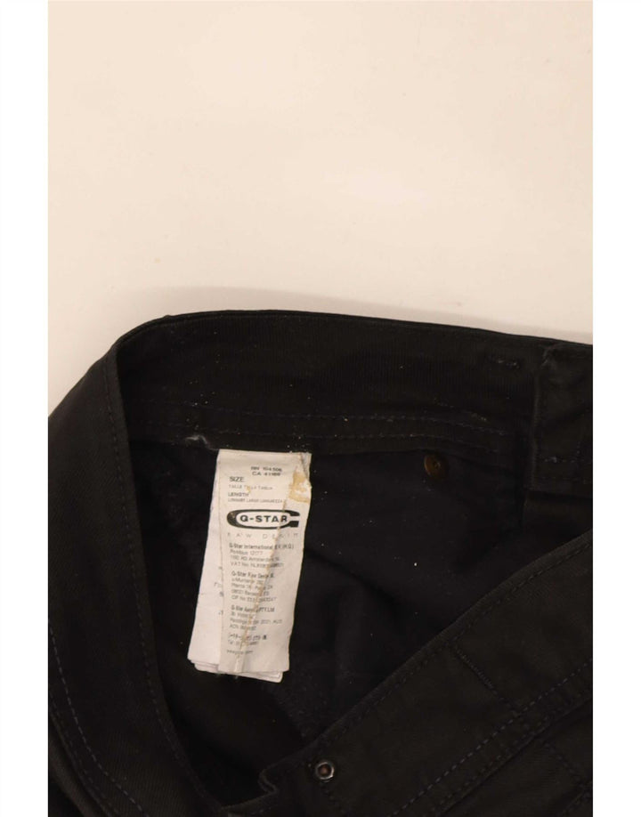 Jeans retos femininos G-Star W29 L34 algodão preto