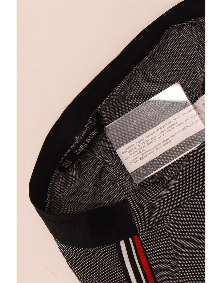 Calça Chino Slim Feminina Zara Médio W28 L27 Cinza Colourblock Poliéster