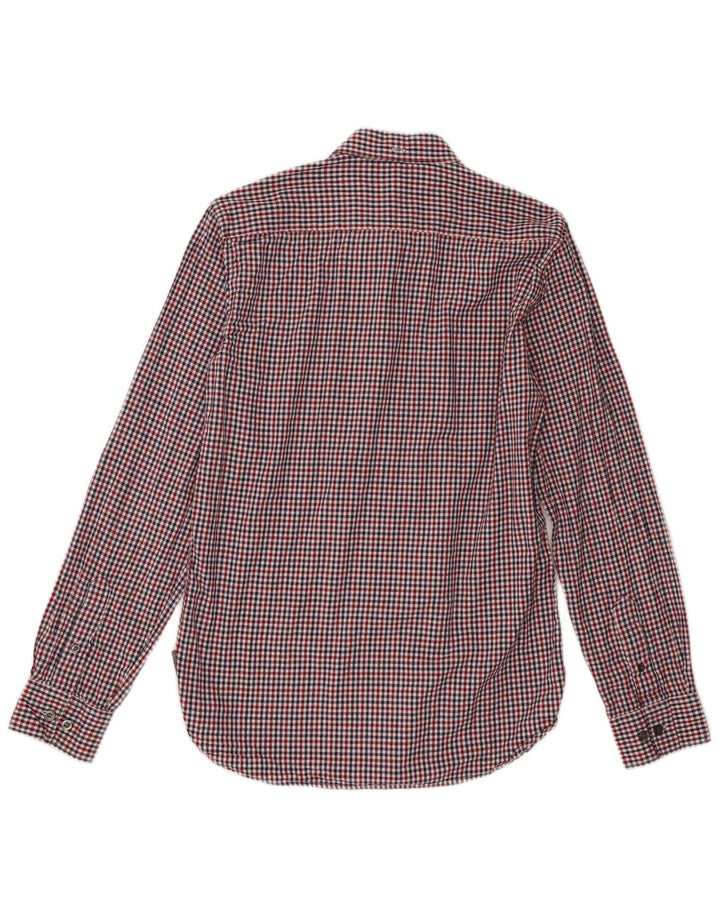 Camisa masculina French Connection pequena algodão guingão multicolorido