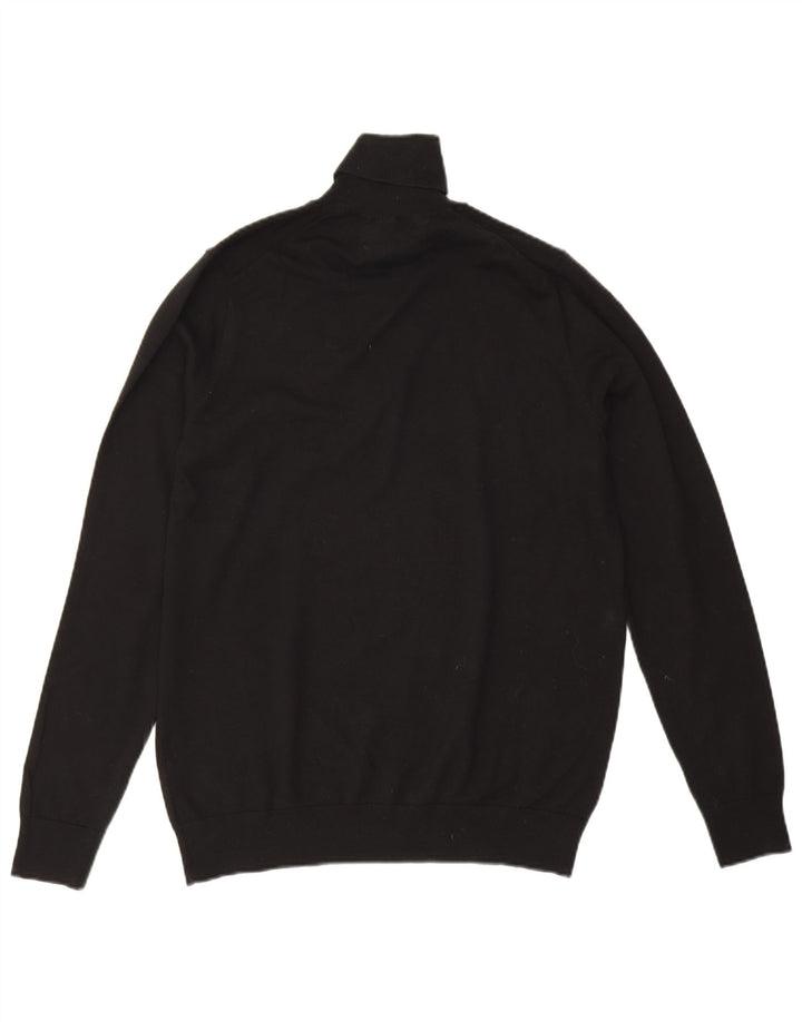 Suéter feminino Marks & Spencer com gola redonda Reino Unido 14 algodão preto médio