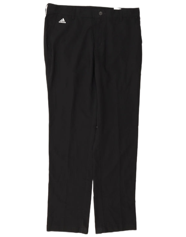 Adidas Mens Climalite Straight Chino Calças W34 L34 Poliéster Preto