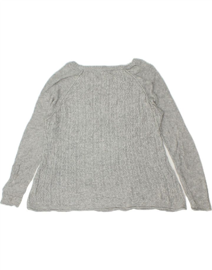 WHITE STUFF Girls Boat Neck Jumper Sweater 15-16 Years Grey Cotton Vintage White Stuff and Second-Hand White Stuff from Messina Hembry 
