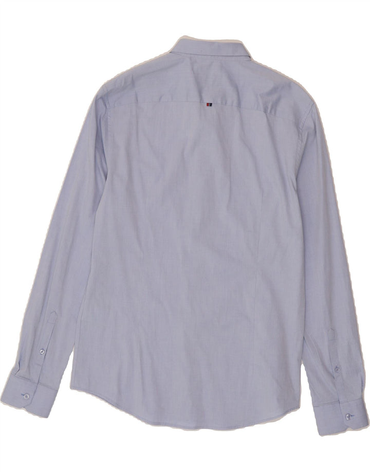 SUPERDRY Mens Tailored Slim Fit Shirt Large Blue Cotton Vintage Superdry and Second-Hand Superdry from Messina Hembry 