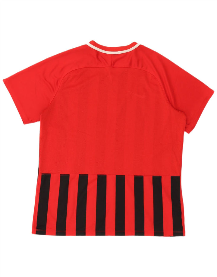Camiseta masculina Nike Dri Fit Top XL poliéster listrado vermelho