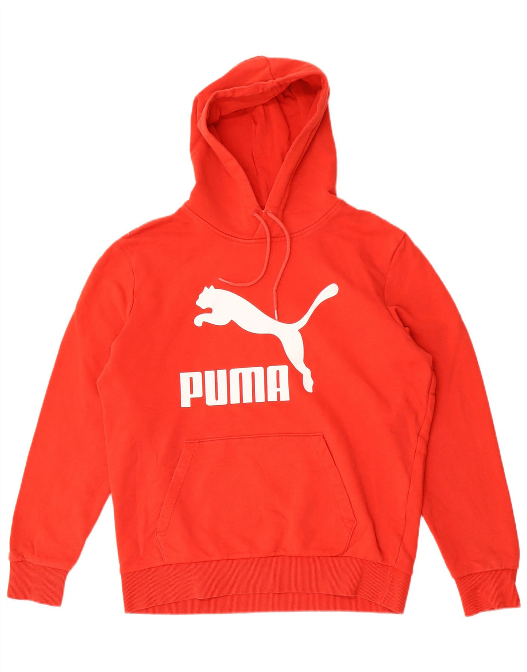 Puma masculino gráfico moletom com capuz médio algodão vermelho