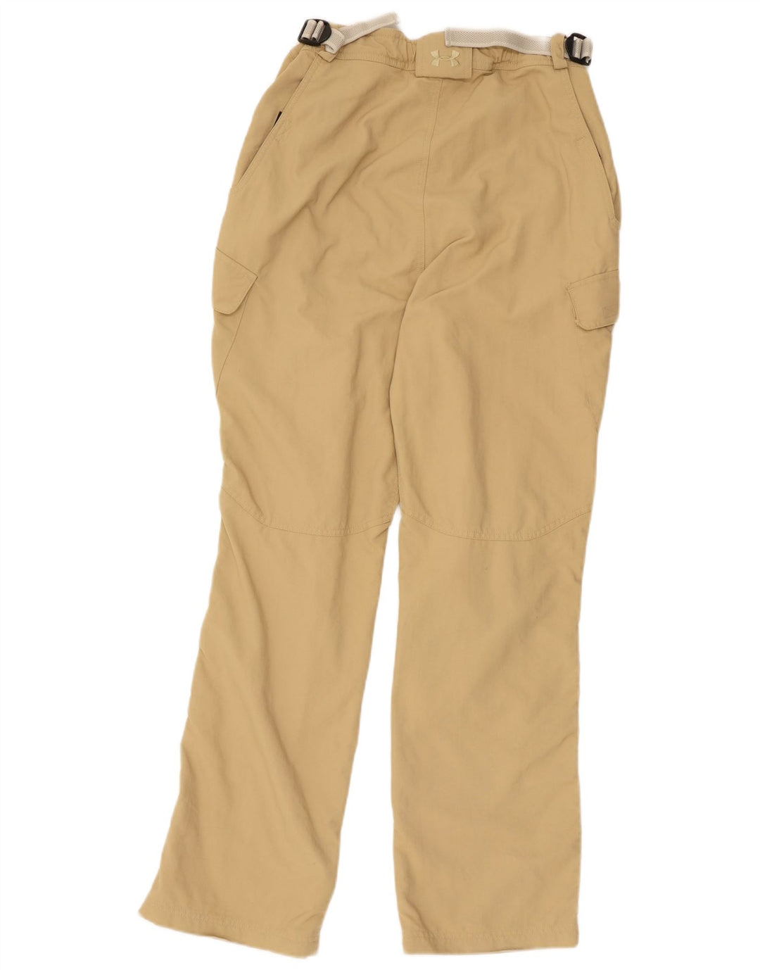Calça cargo reta feminina Under Armour W24 L30 nylon bege