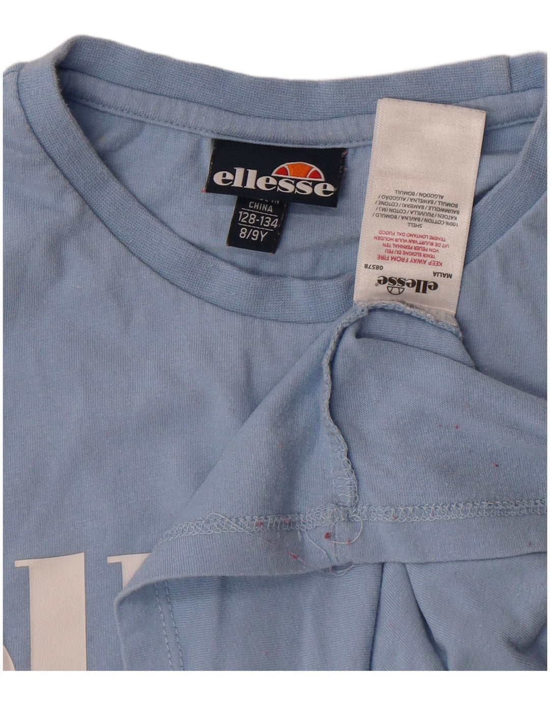 Camiseta Ellesse Boys Graphic 8-9 Anos Azul Algodão