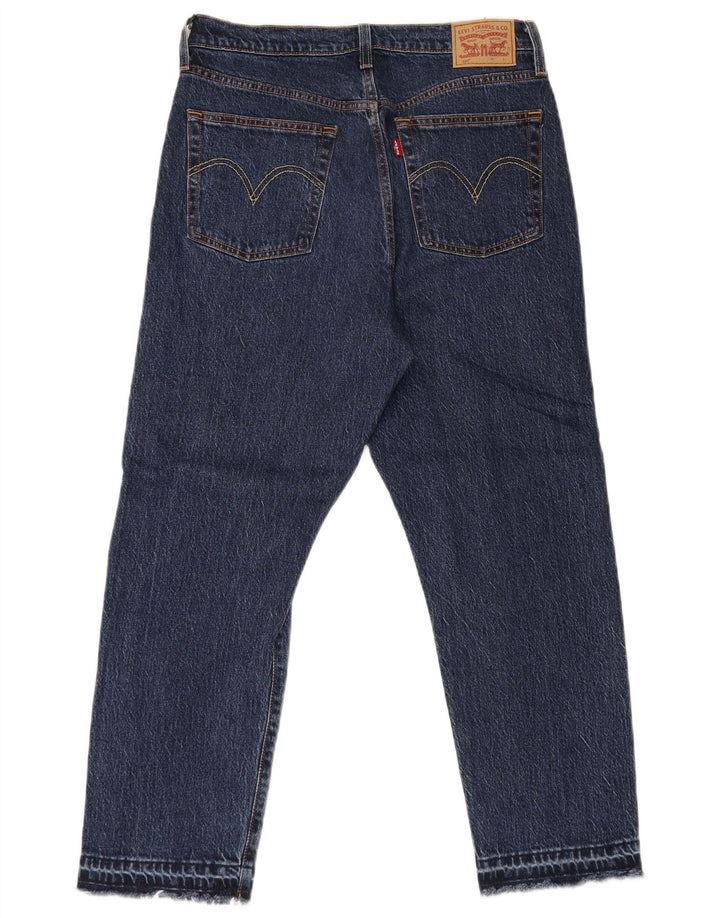 Calça jeans masculina Levi's 501 recortada W30 L26 azul algodão