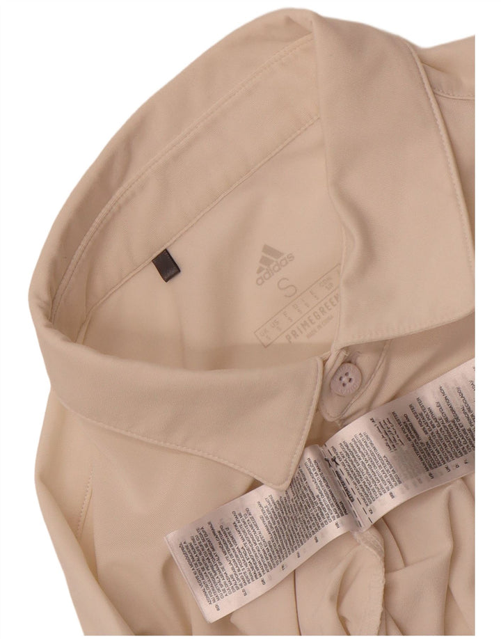 Adidas Mens Primegreen Polo Shirt Pequeno Poliéster Branco