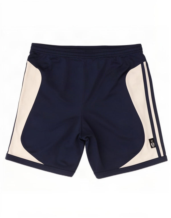 Adidas Womens Climalite Sport Shorts UK 14 Médio Azul Marinho Colorblock