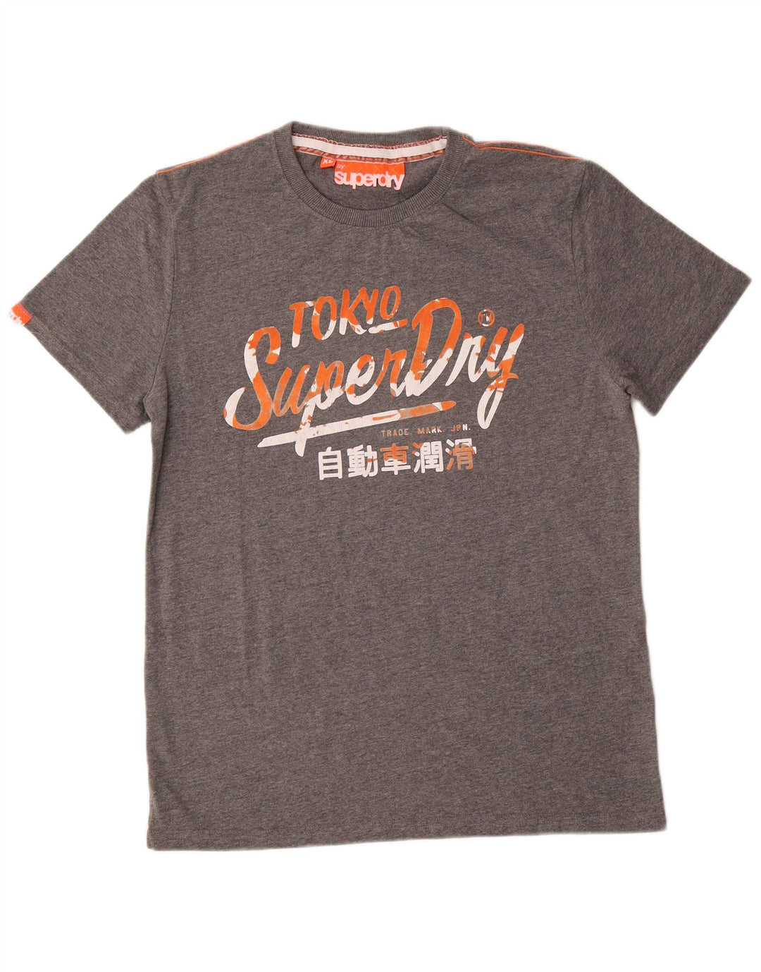 Camiseta gráfica masculina Superdry Top XL algodão cinza