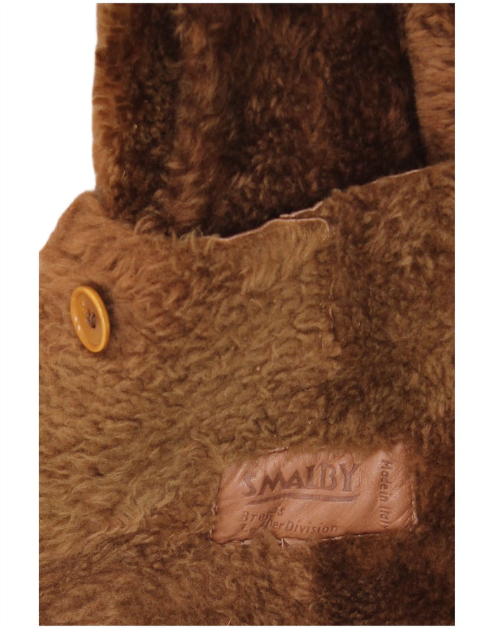 SMALBY Casaco feminino oversized shearling UK 18 XL marrom