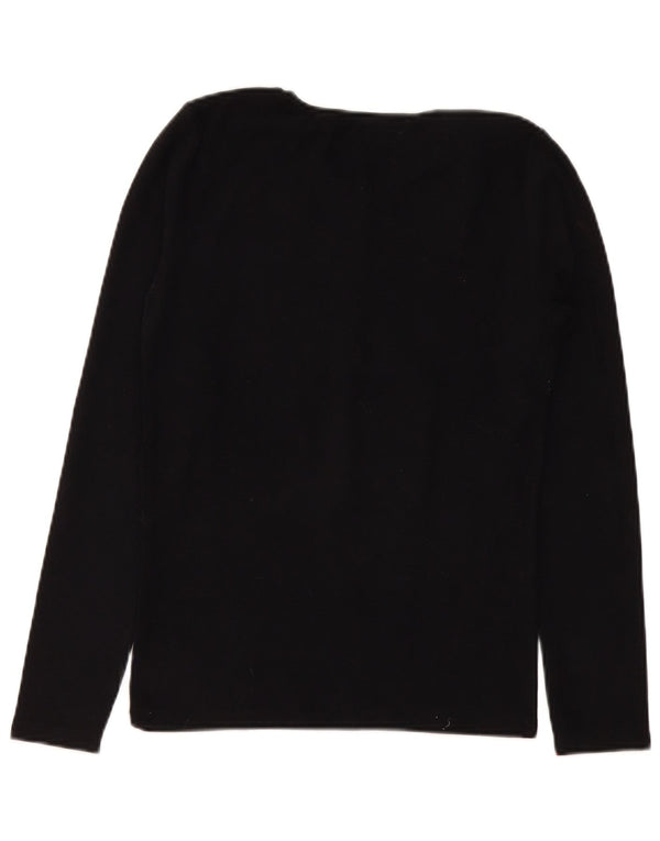 Top feminino Zara manga comprida UK 14 grande preto