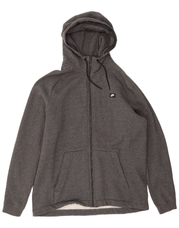 Suéter Nike masculino com capuz e zíper 2XL cinza