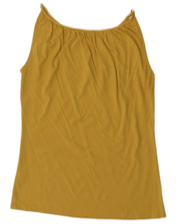 Blusa feminina Massimo Dutti UK 14 Lyocell amarelo médio