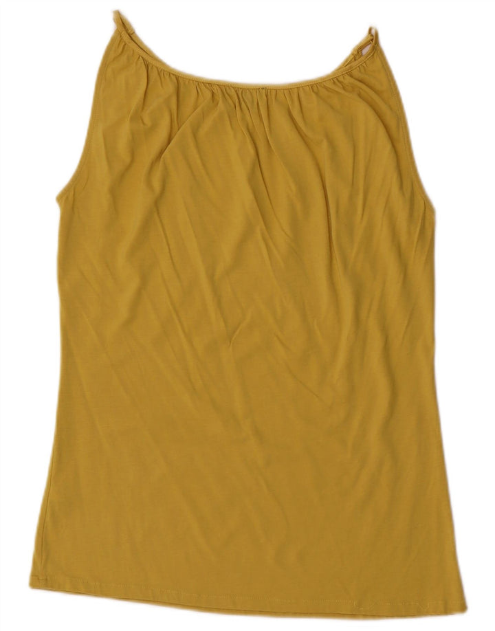 Blusa feminina Massimo Dutti UK 14 Lyocell amarelo médio