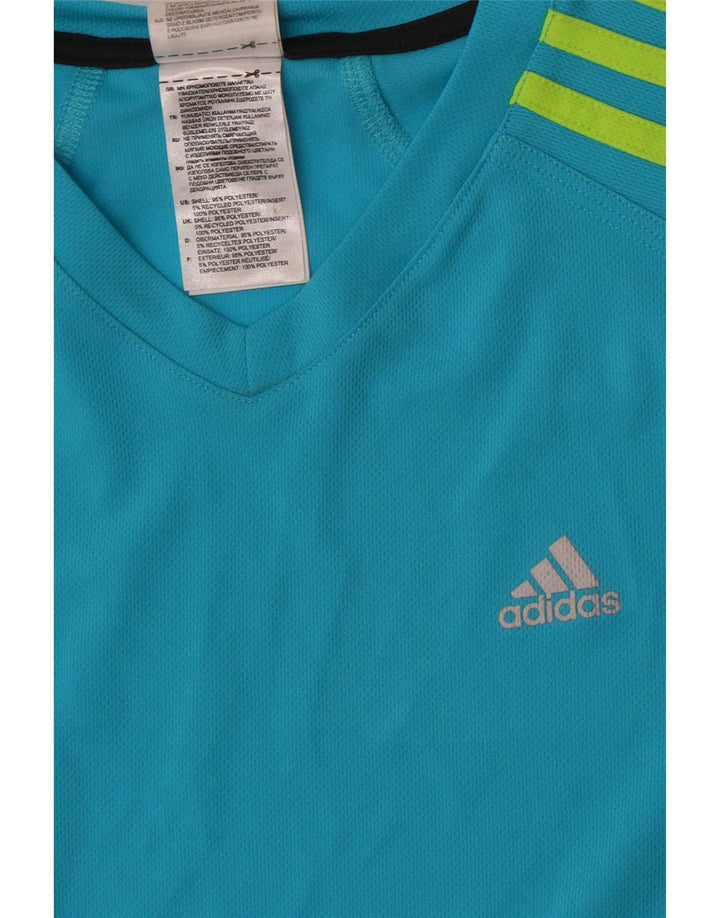 Camiseta Feminina Adidas Top UK 10 Pequena Azul Poliéster
