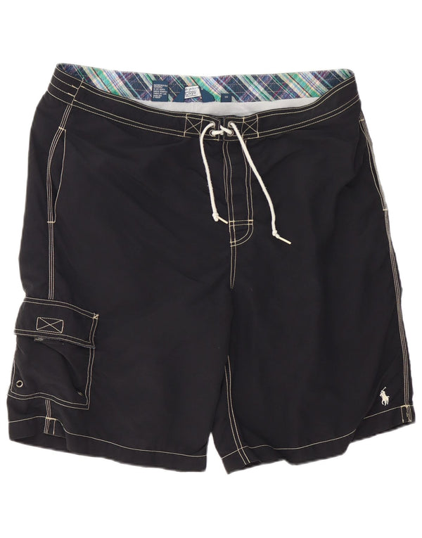 Polo Ralph Lauren Mens Cargo Shorts de natação grande poliéster preto