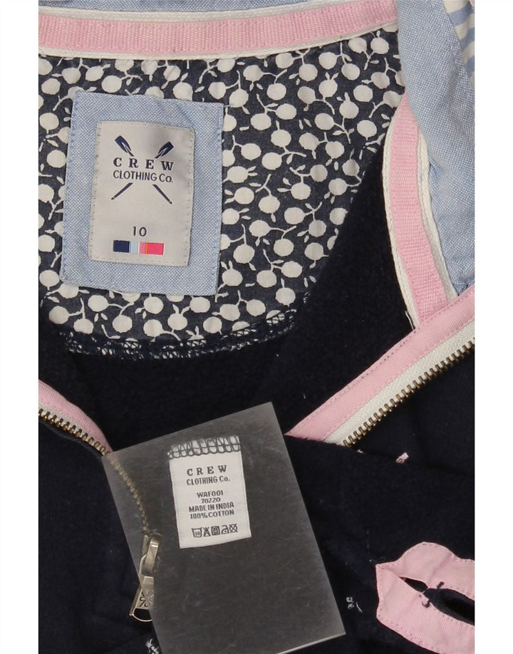 CREW CLOTHING Suéter feminino oversized com capuz Reino Unido 10 pequeno azul marinho