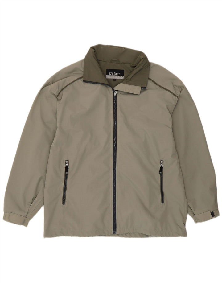 Jaqueta de chuva masculina com capuz Killtec UK 36 poliamida verde pequena