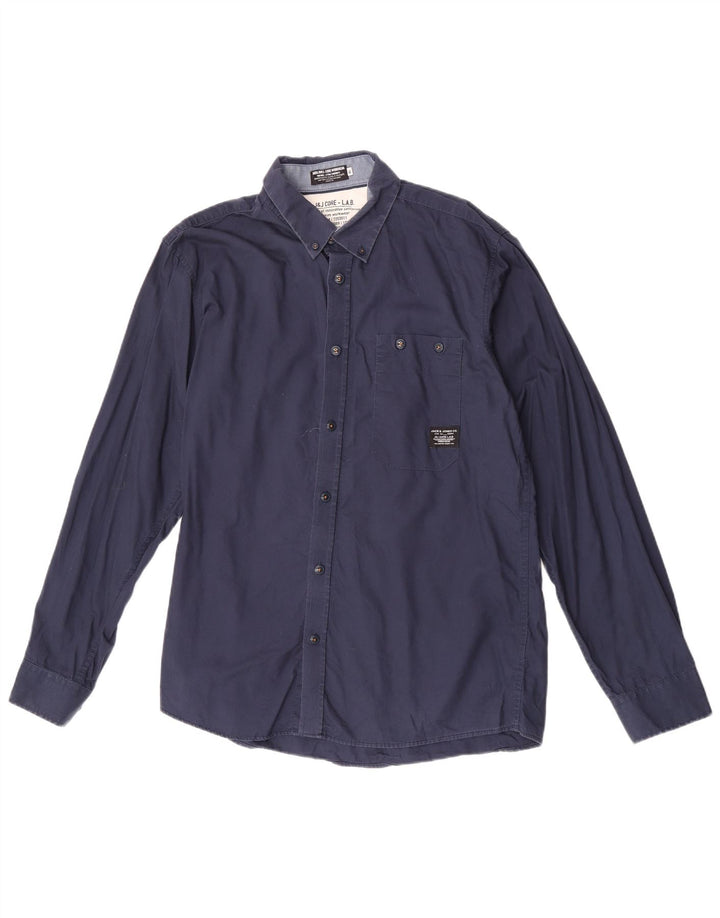 Camisa masculina Jack & Jones XL azul marinho algodão