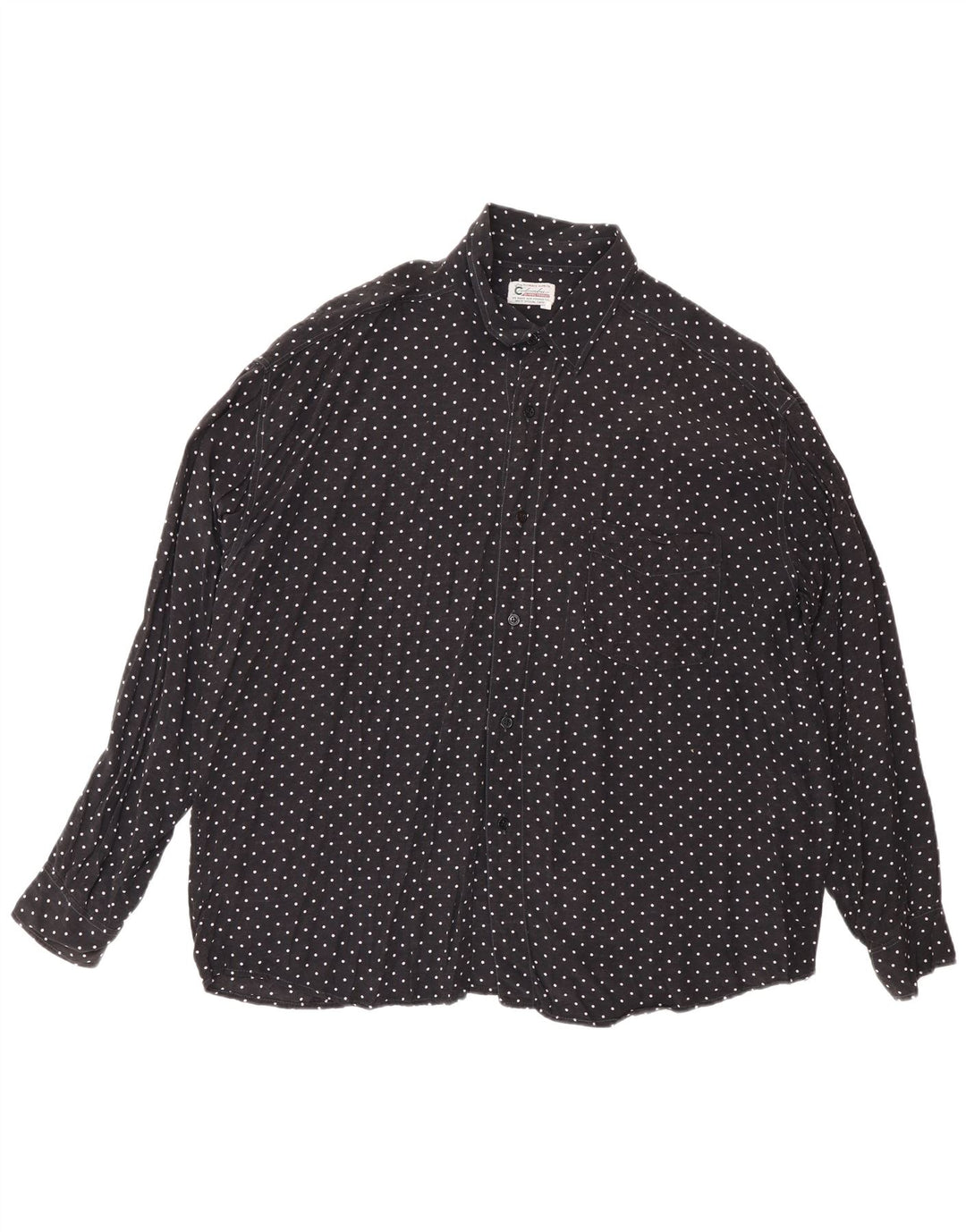 Camisa masculina Colombus XL preta com bolinhas viscose