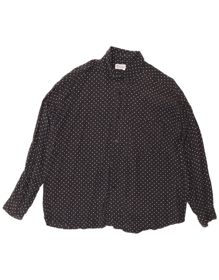 Camisa masculina Colombus XL preta com bolinhas viscose
