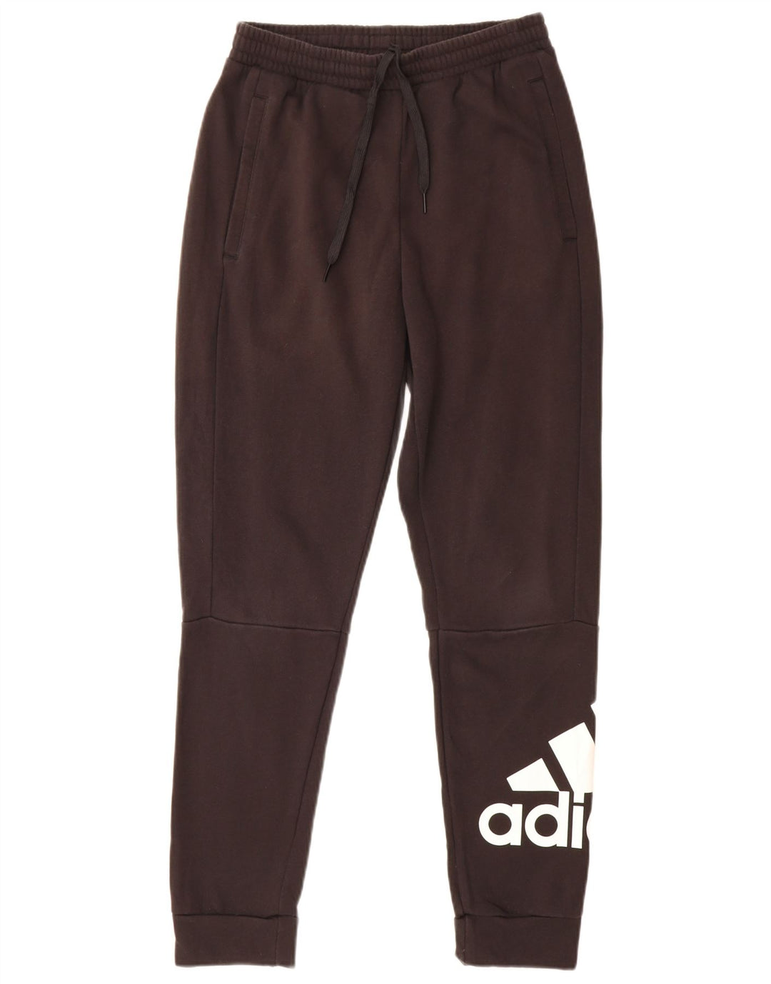 ADIDAS Mens Graphic Tracksuit Calças Joggers Pequeno Algodão Preto
