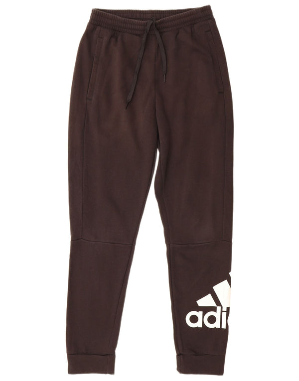ADIDAS Mens Graphic Tracksuit Calças Joggers Pequeno Algodão Preto