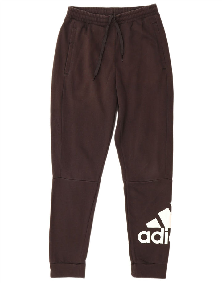 ADIDAS Mens Graphic Tracksuit Calças Joggers Pequeno Algodão Preto