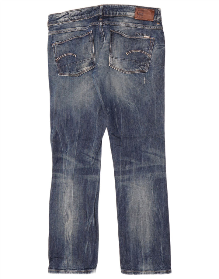 Jeans retos femininos G-Star W30 L30 algodão azul